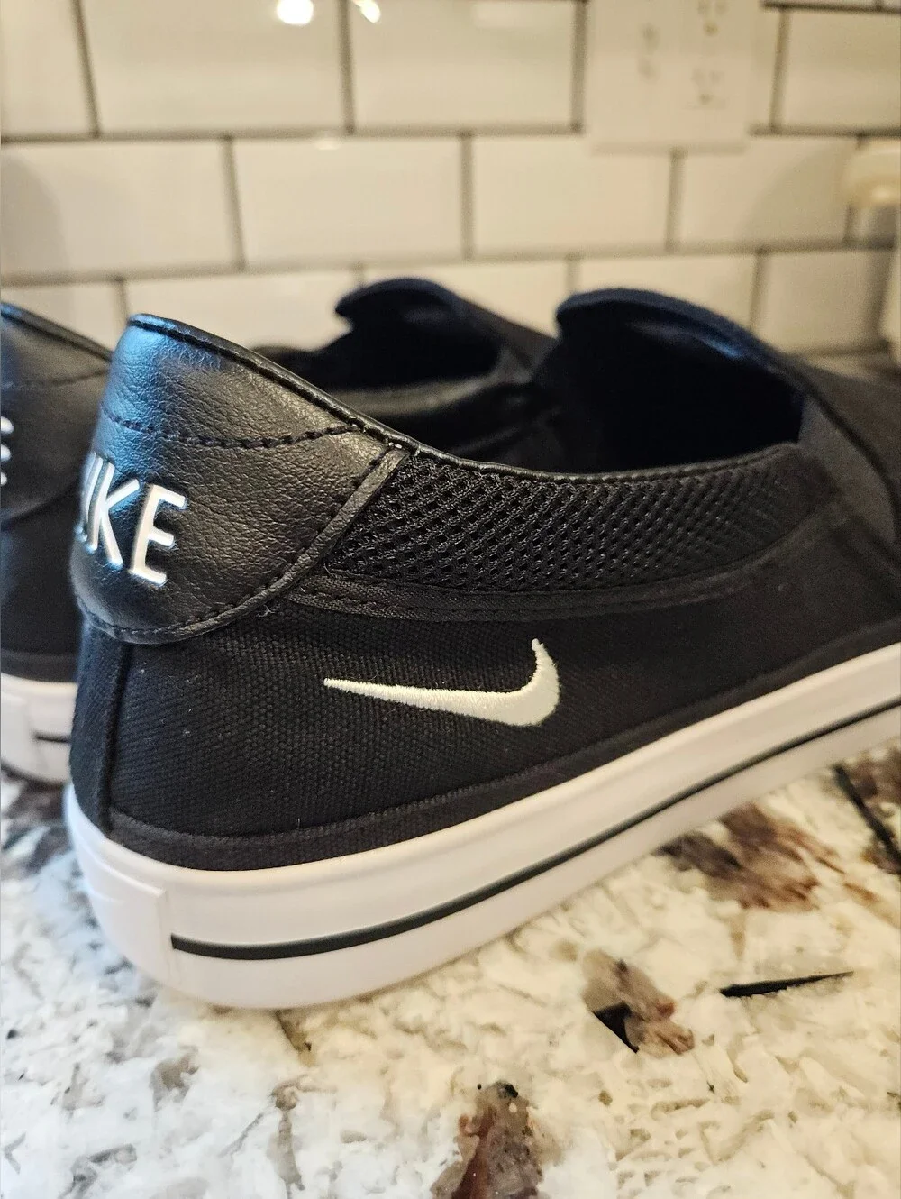 Nike Legacy Black Slip-On Canvas Men's Sneakers 13